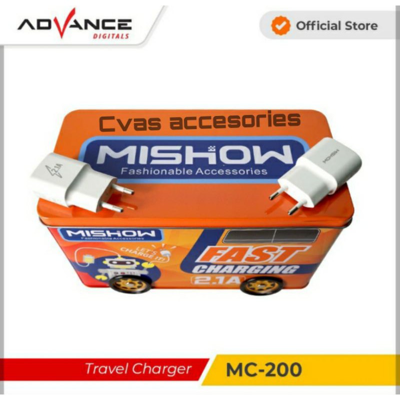 MISHOW Power Cube Charger Listrik MC-200 Supercharger All Smartphone (White)