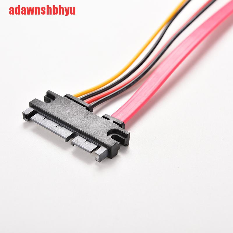 (Adawnshbhyu) Kabel Extension Hard Disk Sata 12 &quot; Male Ke Female 7+15 Pin