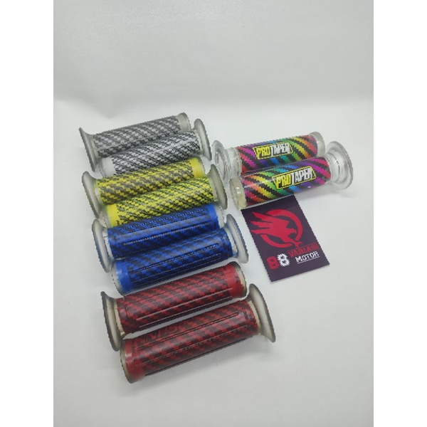 Handgrip Karbon Warna Variasi dan Grip Protaper Pelangi Universal Semua Motor Bisa