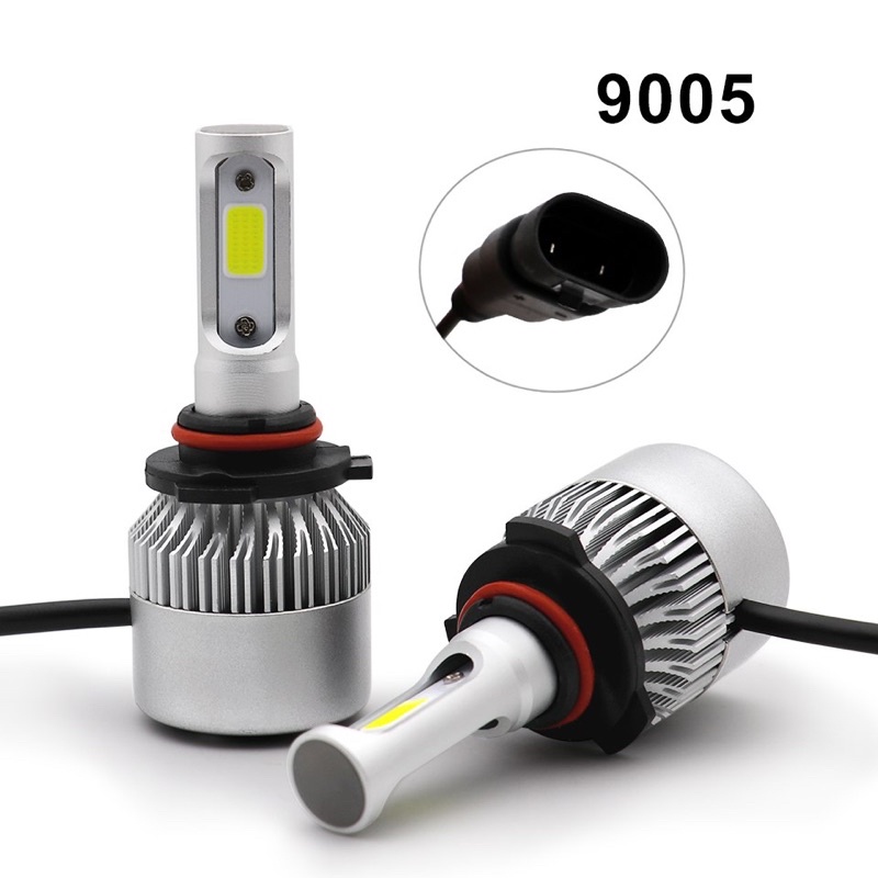 TaffLED Lampu Mobil LED COB Headlight 8000LM 9005/HB3/H10 Chip 2 PCS - S2 - Silver