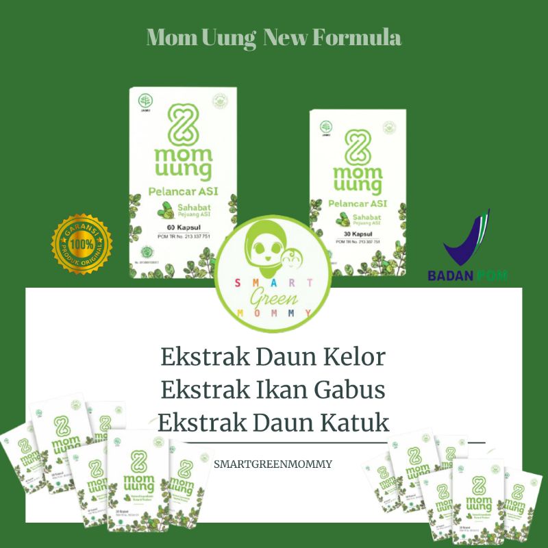 BPOM Halal Kelorcap Momuung mom uung Booster Asi Pelancar ASI Mom Uung Cookie Mylkflow Mom Uung Nipple Cream / Herbilogy breastfeeding