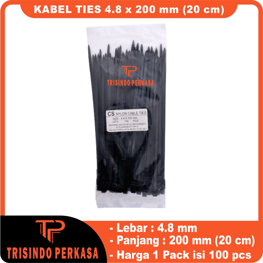 Kabel Ties Cable Tie 4.8 x 200mm (20cm)