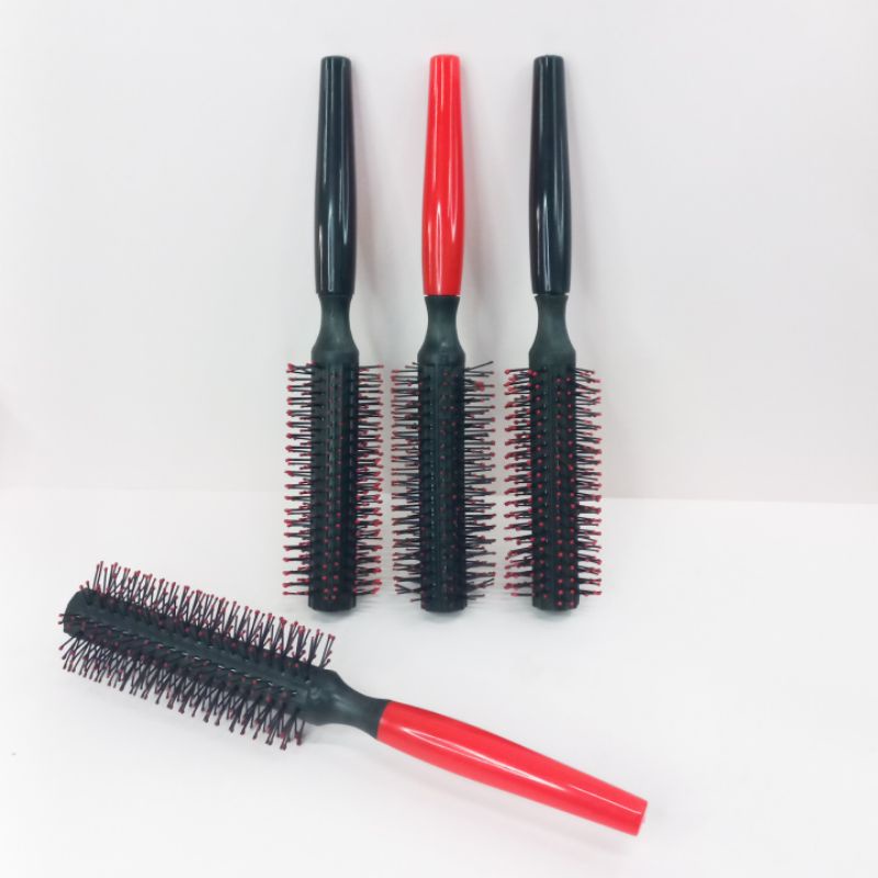 Sisir Rambut Blow Sisir Bulat Salon Gagang Merah