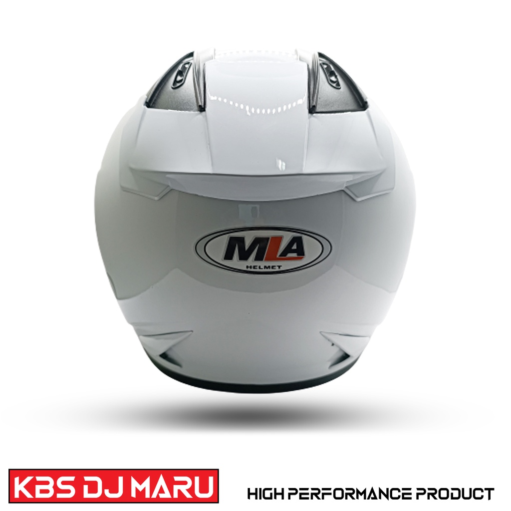 Helm Half Face Dewasa MLA DJ MARU Whity White Solid Polos Kaca Single Visor Free Packing DUS