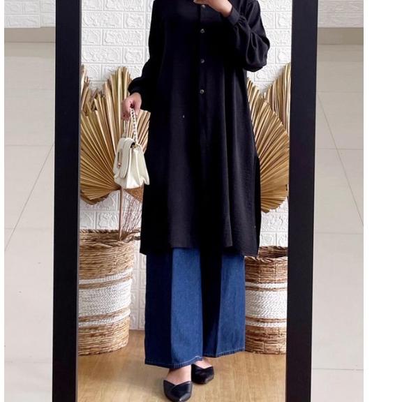 Buruan pesan--JALEELA LONG TUNIK – BAJU ATASAN POLOS WANITA TERBARU LENGAN PANJANG – ATASAN WANITA B