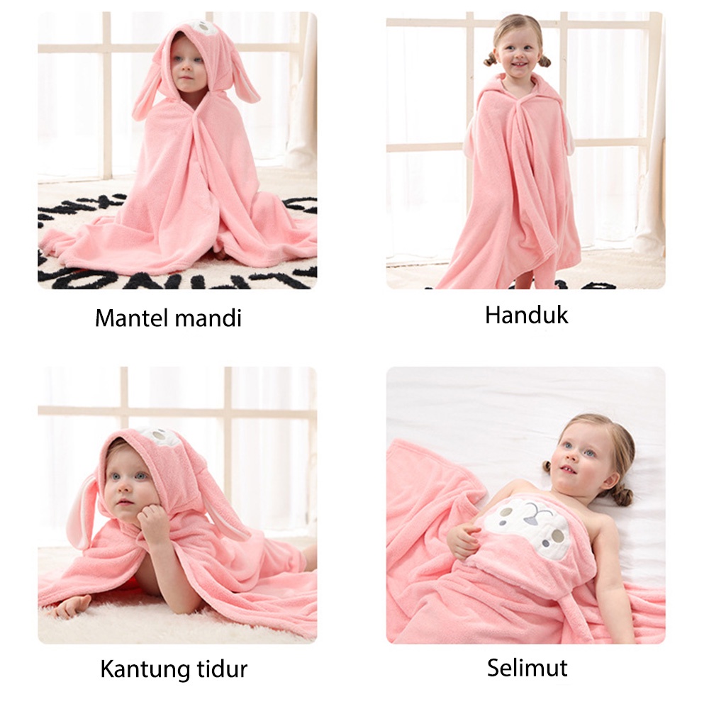 Ivorybaby Handuk mandi bayi hoodie animal  multifungsi selimut bayi