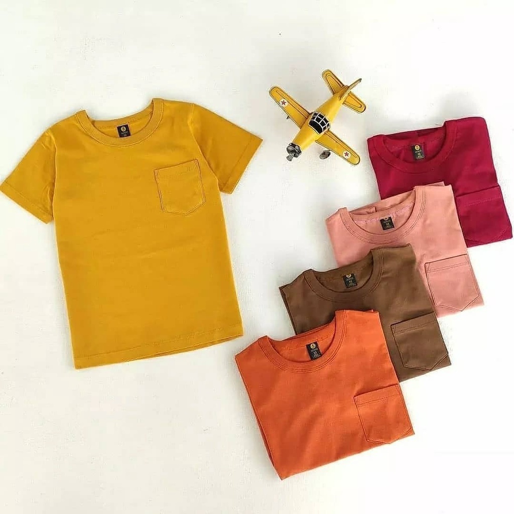 Kaos Anak Laki Laki Kaos Anak Cowok Kaos Anak Polos Kaos Anak Saku Kaos Anak Warna Keren Ostrich OSK