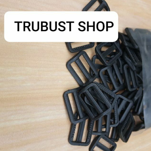 Ring jalan tas plastik pp 2.5cm hitam jual/pack isi 120pcs