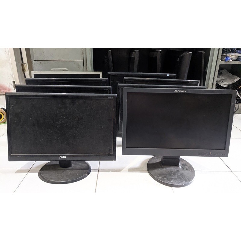 monitor lcd/led 19” widescreen normal bergaransi