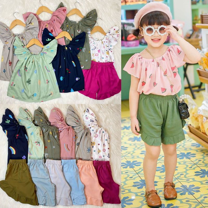 Setelan Anak Rayon | Setelan Anak Smilee | Set Rayon Anak