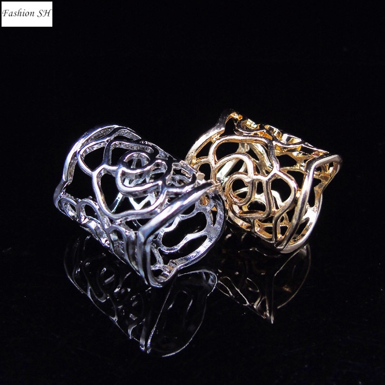 Women's hollow Rose Scarf Buckle Clip Cincin Tudung M40033