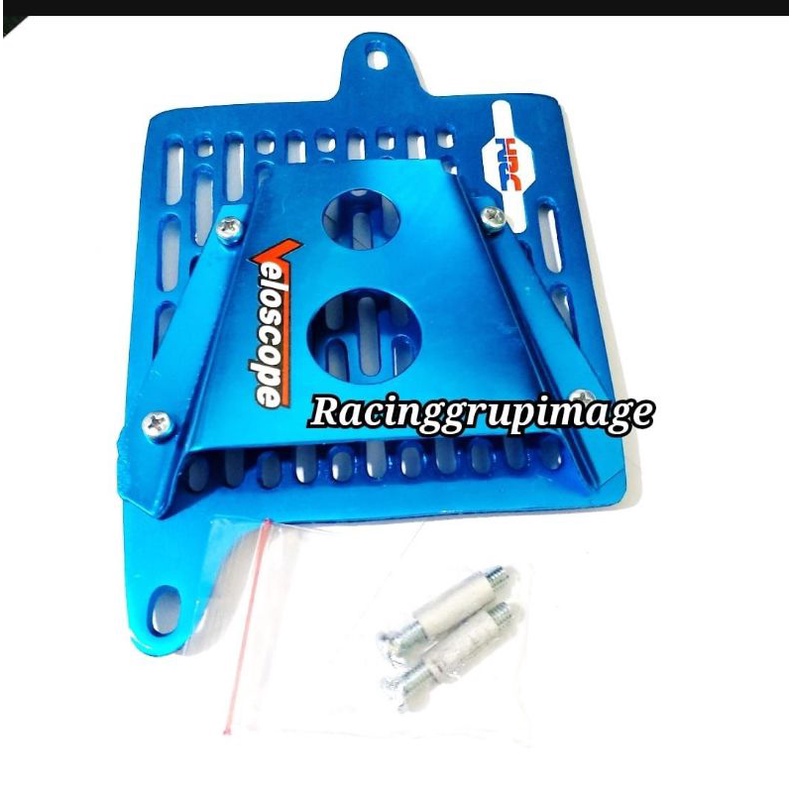 COVER RADIATOR HRC CNC AIRSCOP HONDA PCX160-BIRU