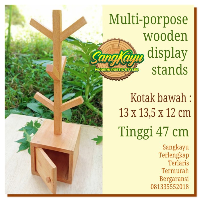 Gantungan kayu serbaguna rak Multi-porpose Wooden display stands