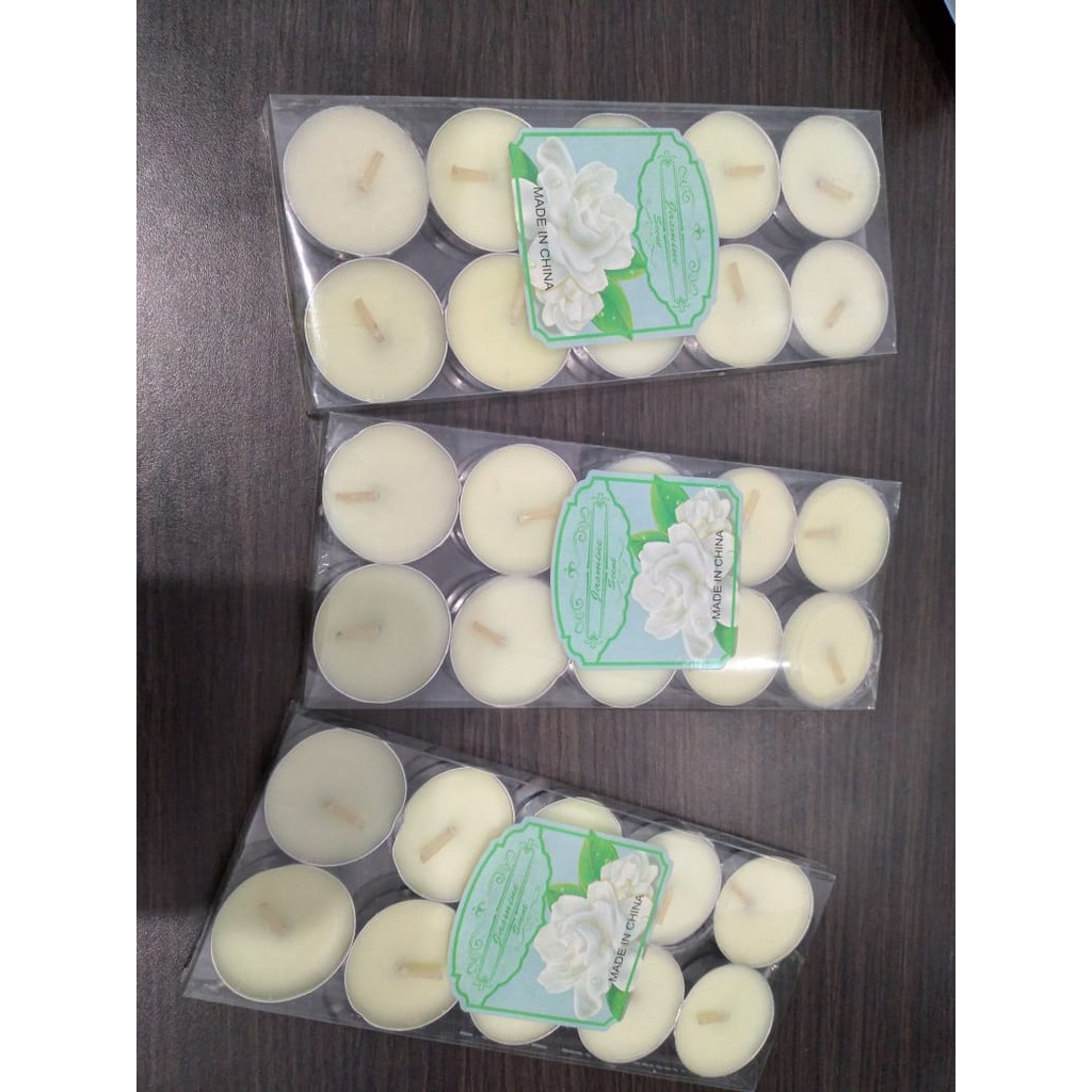 Tea Candle Kecil 10pcs  /Tea Candle /Lilin Aromatherapi / aroma melati / aroma strawberry