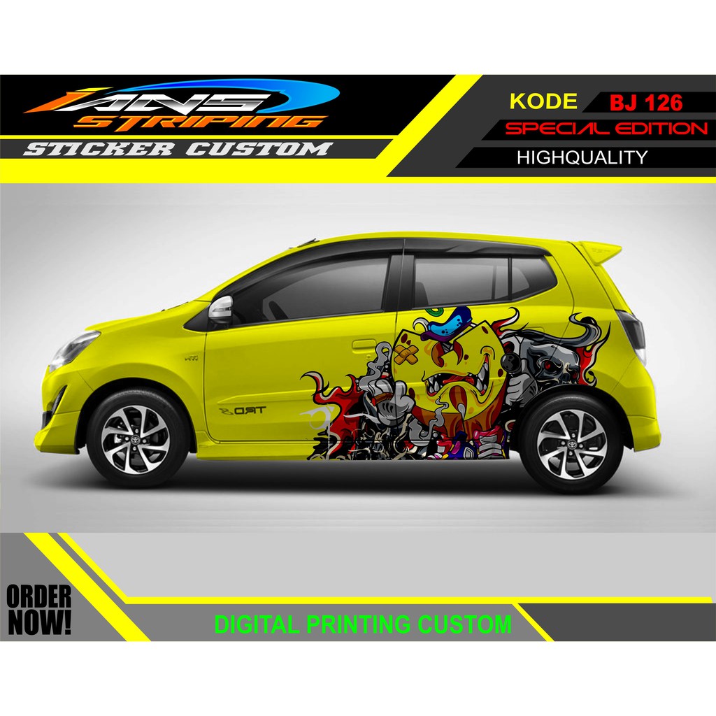 STICKER MOBIL TOYOTA AGYA AYLA