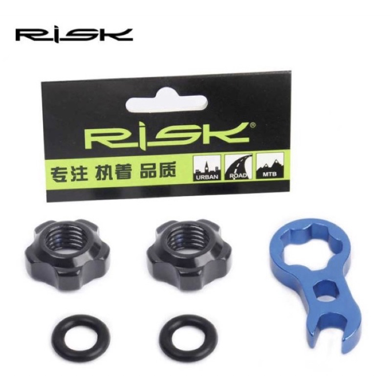 1 Set RISK Mur ban Sepeda presta valve nut tubeless aluminium RA-111