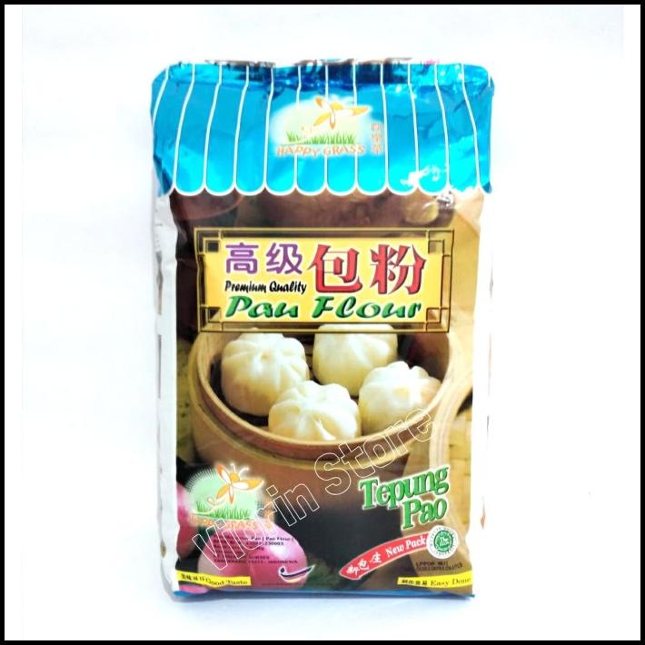 

Tepung Pao Happy Grass / Pau Flour / Tepung Bakpao Halal Bpom