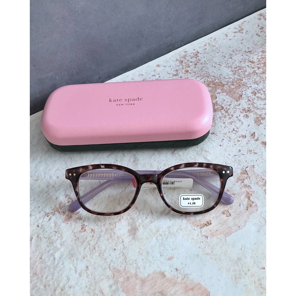 Kacamata Baca Wanita Original Kate Spade Rebecca +1.5 Light Havana