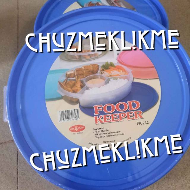 Kotak makan owl plast sekat 5/Food keeper Owl plast FK 232/Tempat makan owl plast