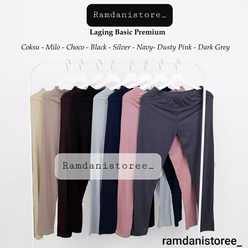 Legging Basic Rayon Premium, Legging Bahan Rayon Super Premium, Legging adem, Legging Dewasa, Legging