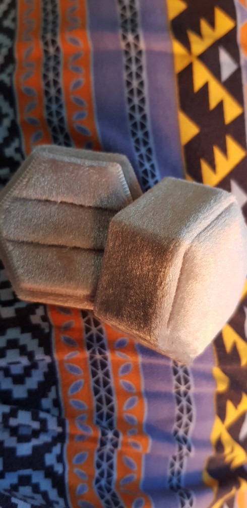 Velvet Ring Box Kotak Tempat Cincin Bludru Double Slot