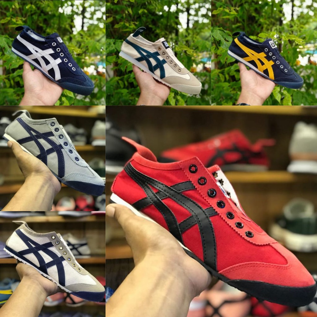 PREMIUM Sneakers Sepatu Pria / wanita ONITSUKA tanpa tali