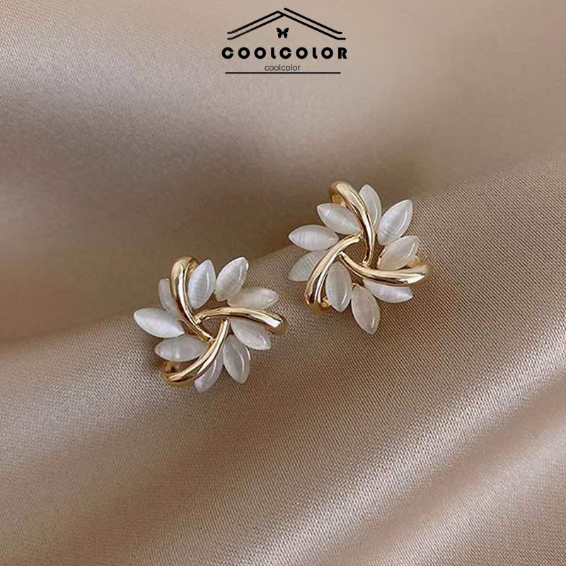 COD❤️Anting  tusuk S925 Zircon Warna Emas anti karat dan anti luntur Earrings panjang Dewasa Gaya Korea  Wanita Fashion Murah