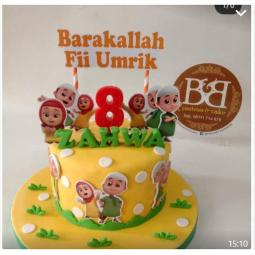 Nusa Rara Orange Topper Cake Birthday / Hiasan Kue Ulang Tahun