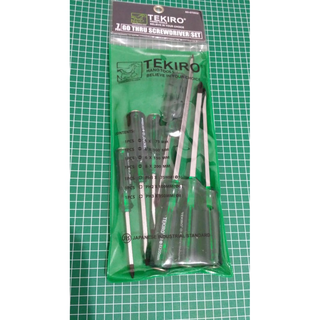 TEKIRO - OBENG SET 7 PCS - ADA MAGNET DAN BISA DI KETOK - KUAT ORIGINAL