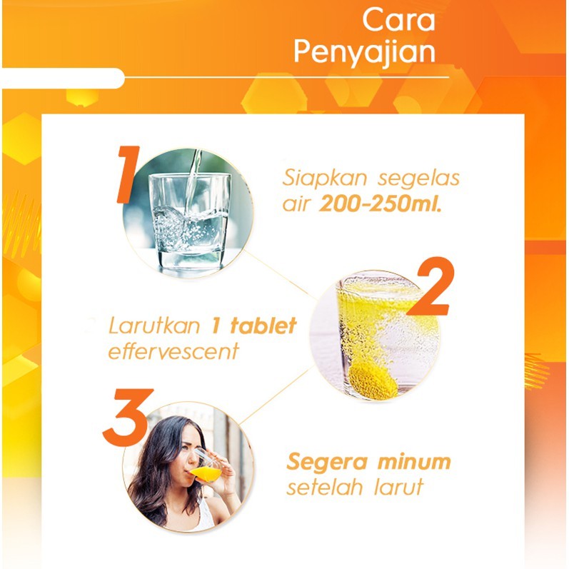 CDR Redoxon Berocca Fortos Suplemen Kalsium Rasa Jeruk / Fruit Punch 10 Tablet