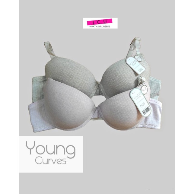 Bra Kawat Busa Sedang Cup 3/4 Pakaian Dalam Wanita Young Curves C03-10220B Size 36B