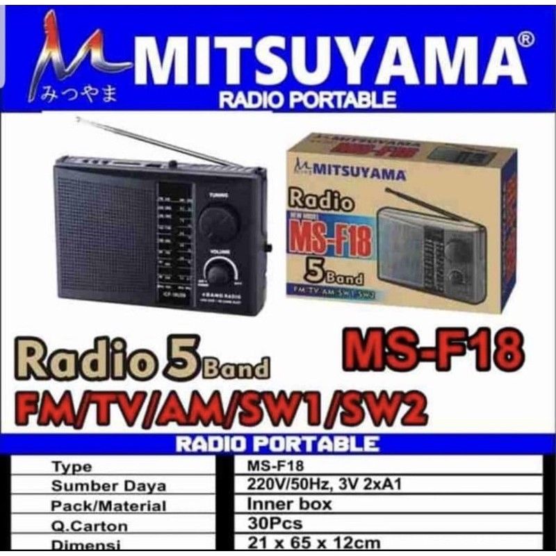 mitsuyama f18 radio jadul