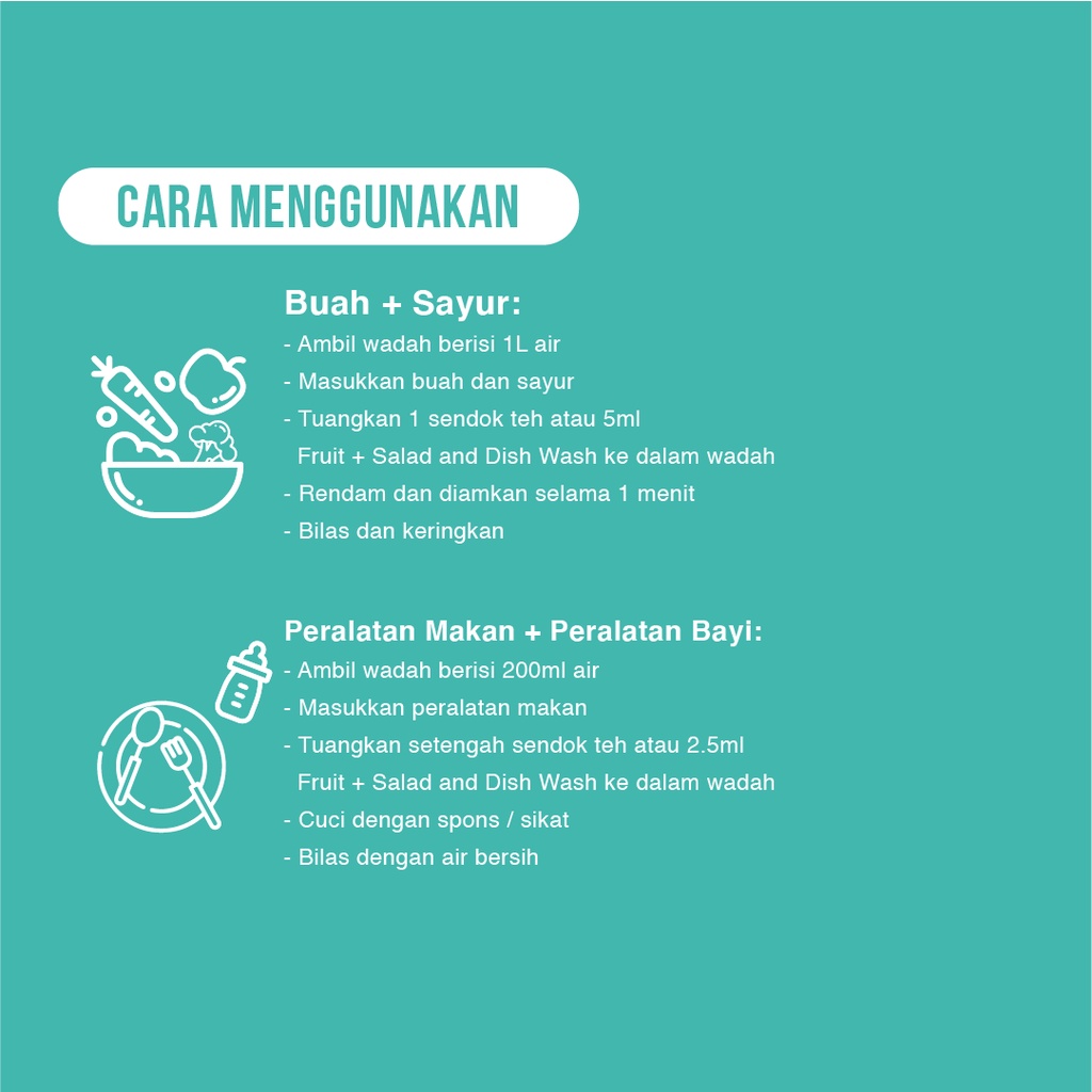 dr soap Fruit + Salad and Dish Wash 1 Liter | Sabun Pencuci Buah Sayur Alat Makan Bebas Minyak Aman untuk Kulit Sensitif