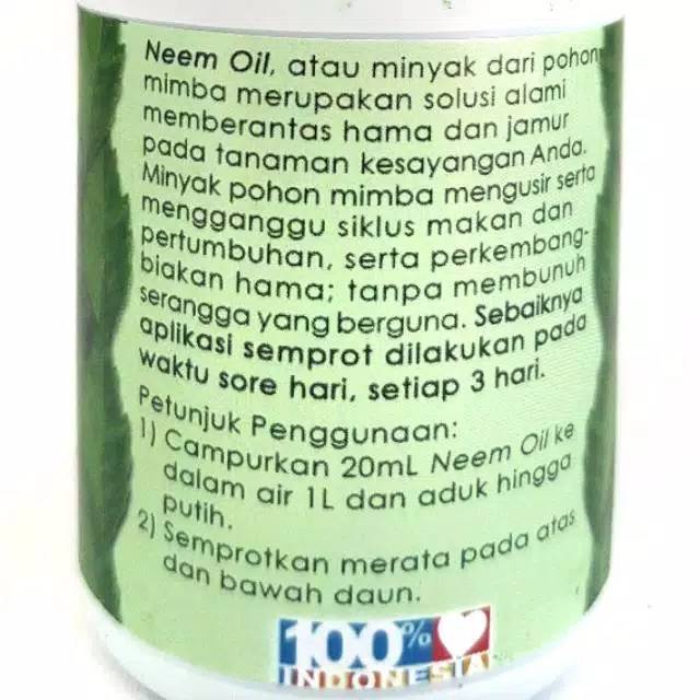 Neem oil pestisida insektisida organik - minyak mimba - pembasmi tungau - obat tungau