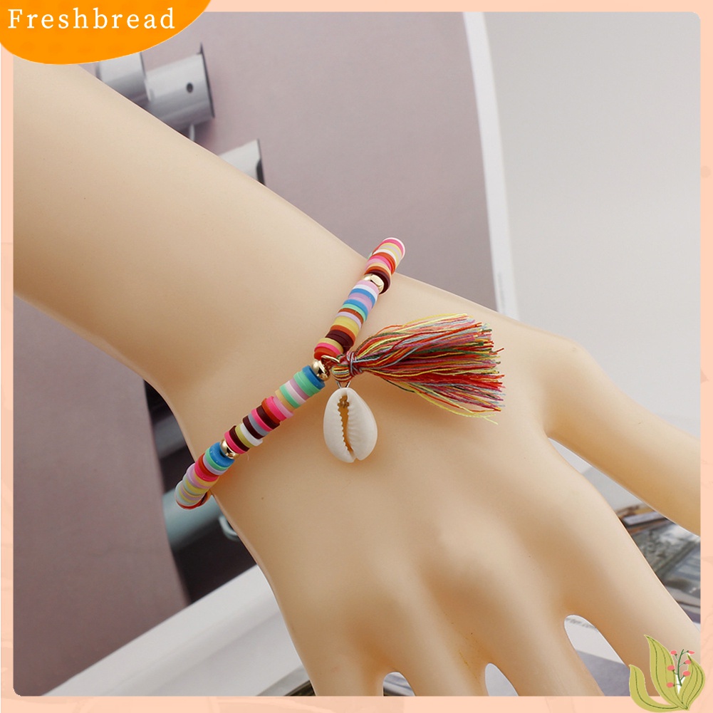 [TERLARIS]Friendship Bracelet Bohemian Rope Shell Charm Tassel Bangle Women Jewelry Gift