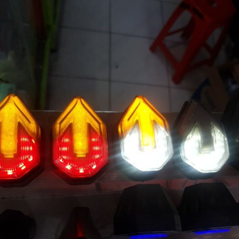 SEN TEMPEL FAIRING LED PANAH 2Warna SEN SENJA RUNNING MOTOR VIXION CB NINJA dll