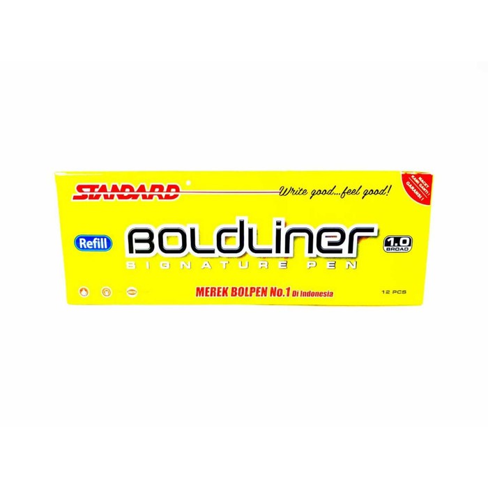 

STANDARD refill boldliner 1.0 Hitam dan BIru / isi ulang ballpoint boldliner standard 1.0 / PerPCS