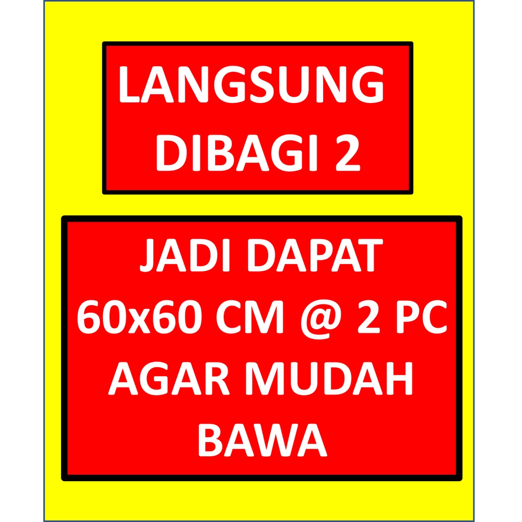 Rockwool Tebal 50mm - Ukuran 60x12O cm - Langsung dibagi 2 60x60cm