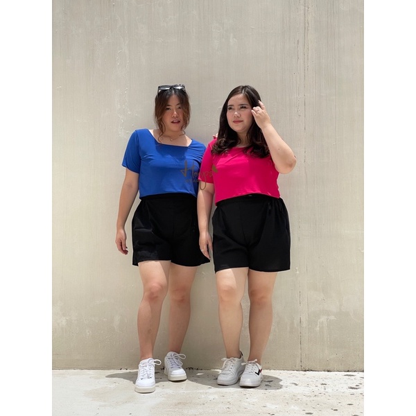 SQUARE NECK CROP TOP BIGSIZE (PREMIUM) ( Atasan Jumbo / Top BigSize / Top Premium / Atasan Bigsize / Crop Top BigSize / Square Neck BigSize )