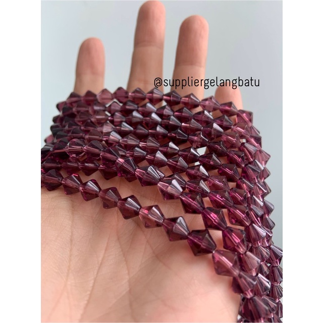 kristal BICONE AUSTRIA COKELAT 8mm diamond belimbing craft AKSESORIS