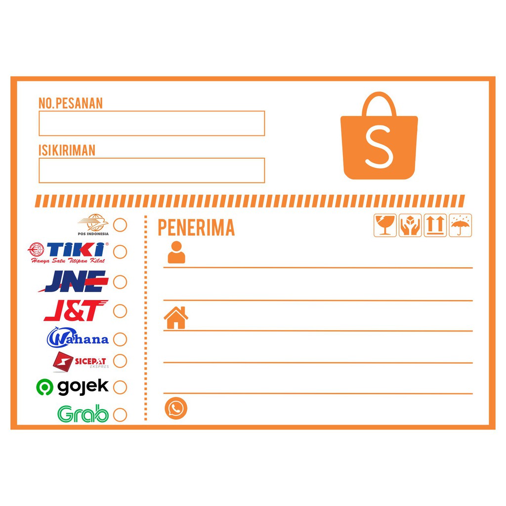 

Stiker Label Pengiriman Online Shopee Murah isi 100pcs