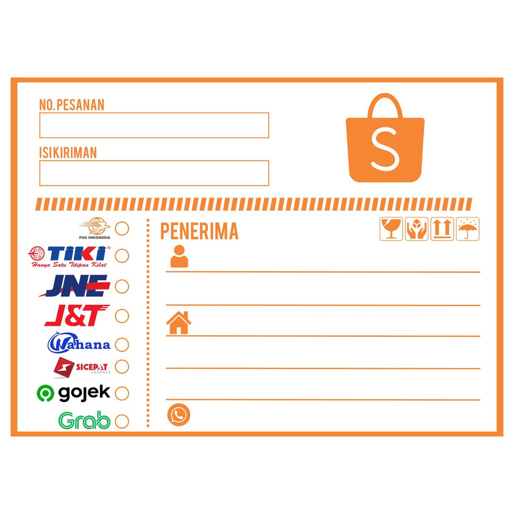 

Stiker Label Pengiriman Online Shopee Murah isi 100pcs