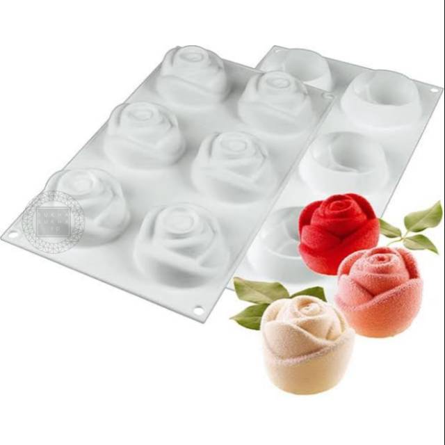 Cetakan Puding Jelly Cake Mawar 3D