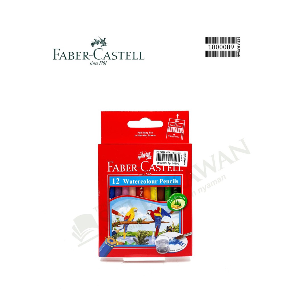 Pensil Warna Faber Castell 12 Watercolour Pendek