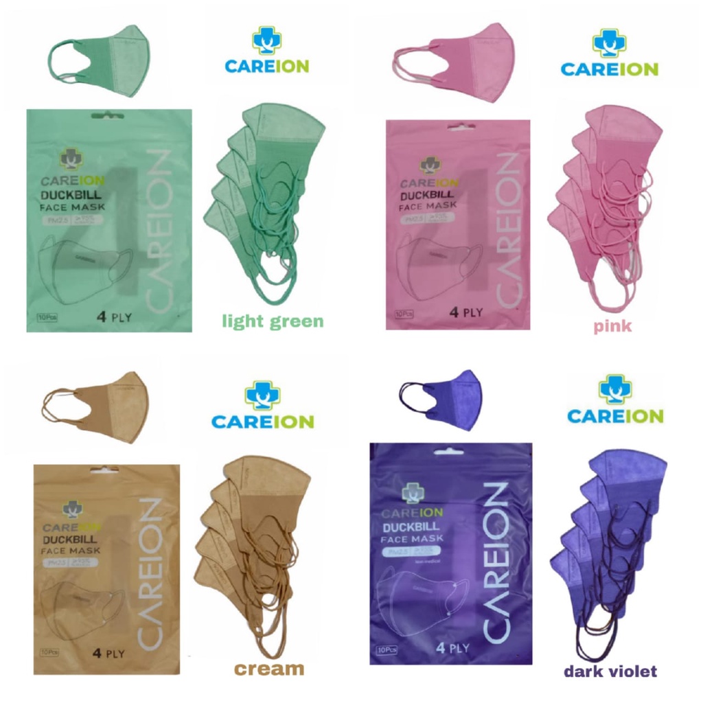 MASKER DUCKBILL DEWASA CARE ION MASKER EARLOOP RAINBOW CAREION ISI 10