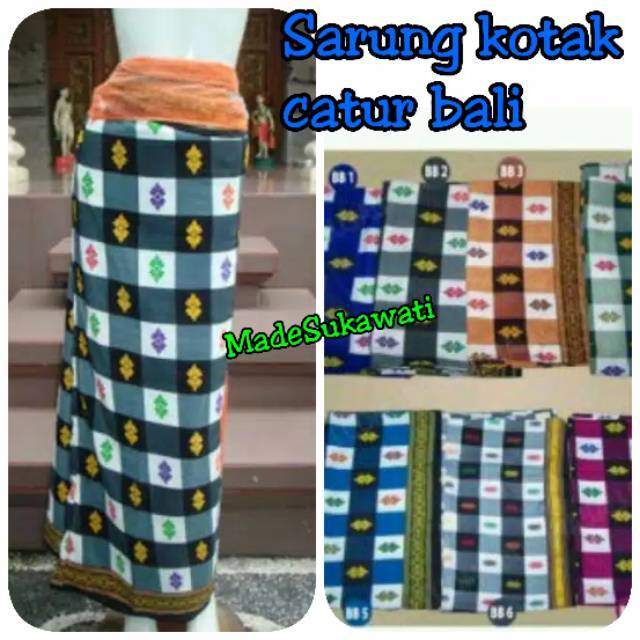 Kain Sarung kotak catur bali kain poleng