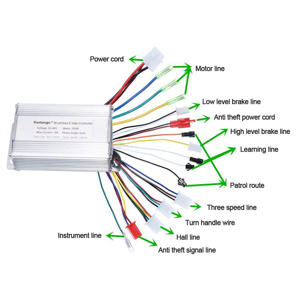 R-FLOWER E-bike Controller DC Motor Scooter Suku Cadang Refitting Motor 36V /48V 350W