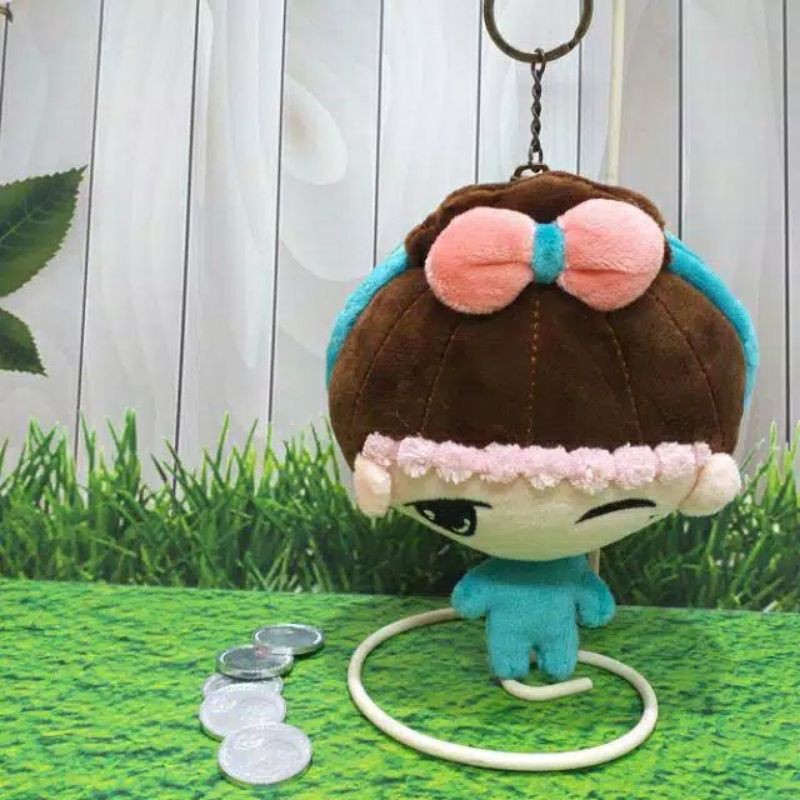 Tempat Coin / Tempat Accesories Kecil Lucu Cute Girl Big Head