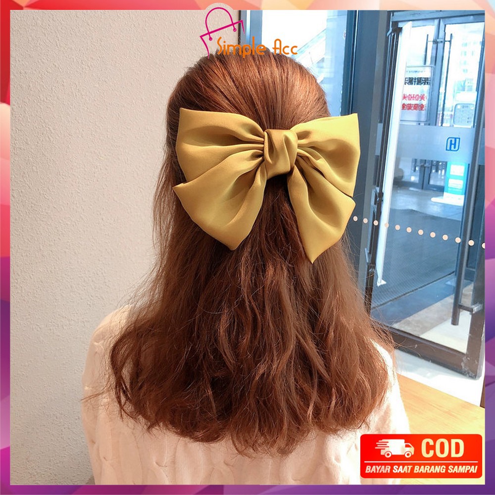 ~COD~DO-C160 Ikat Rambut Pita Besar Kuncir Rambut Hairband Aksesoris Wanita Kunciran Rambut Korea-3