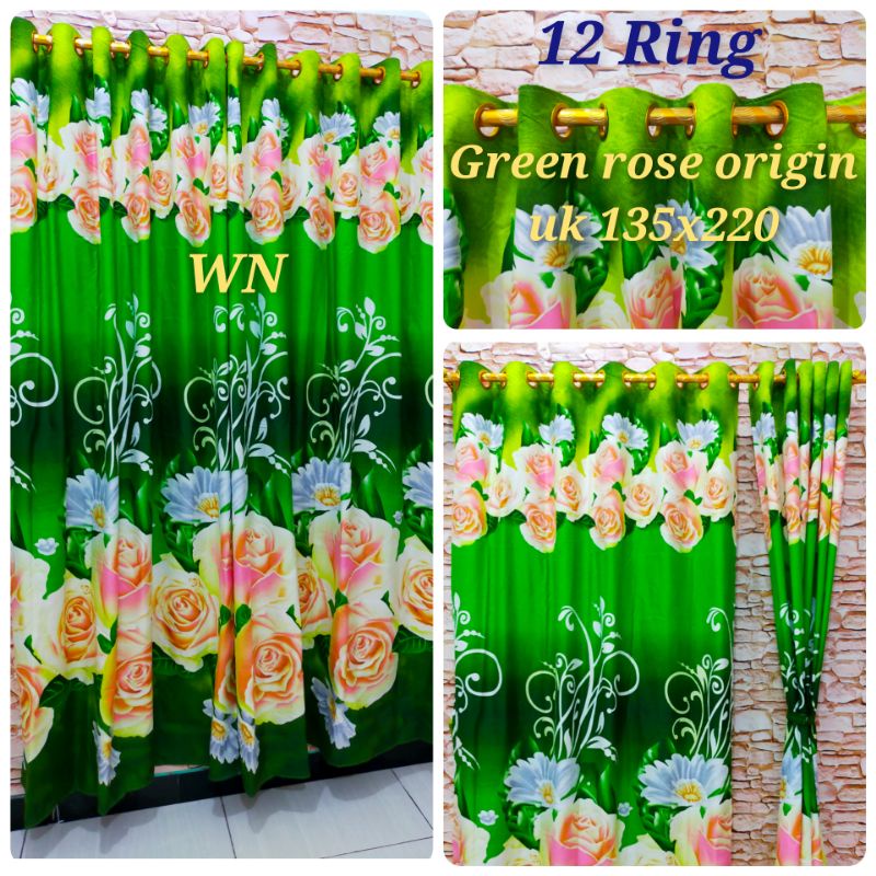 waty grosir 3 motif green rose wn 12 Ring Smokring Besar Hordeng Produksi Sendiri